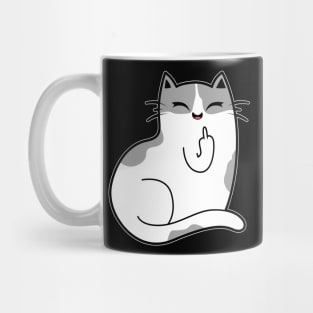 Funny Cat Middle Finger Mug